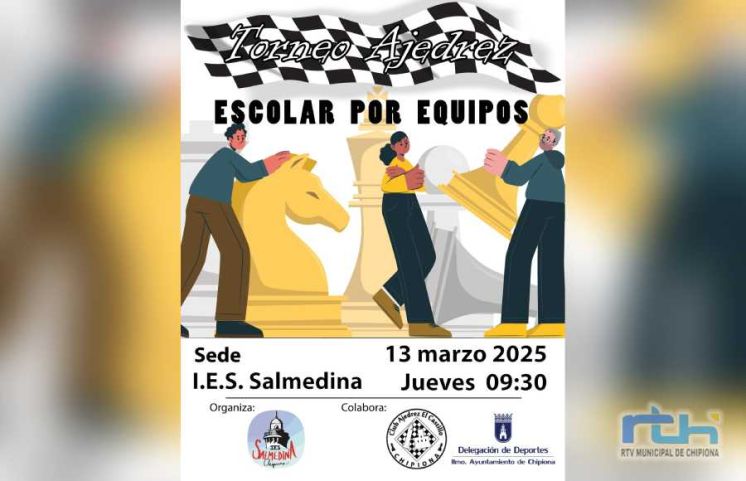 El 13 de marzo se celebrará una nueva edición del torneo de ajedrez escolar por equipos de Chipiona