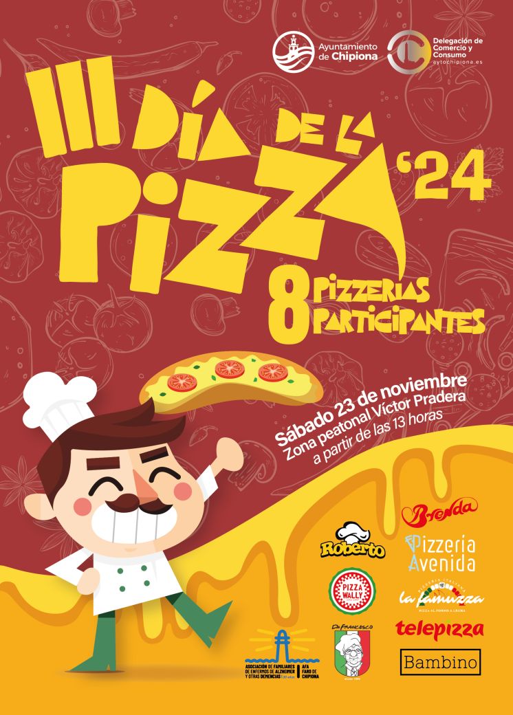 La Delegación de Comercio anima a disfrutar mañana sábado del Día de la Pizza en Chipiona