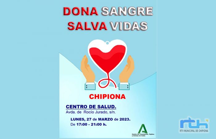 El lunes 27 de marzo habrá una nueva oportunidad en Chipiona para donar sangre
