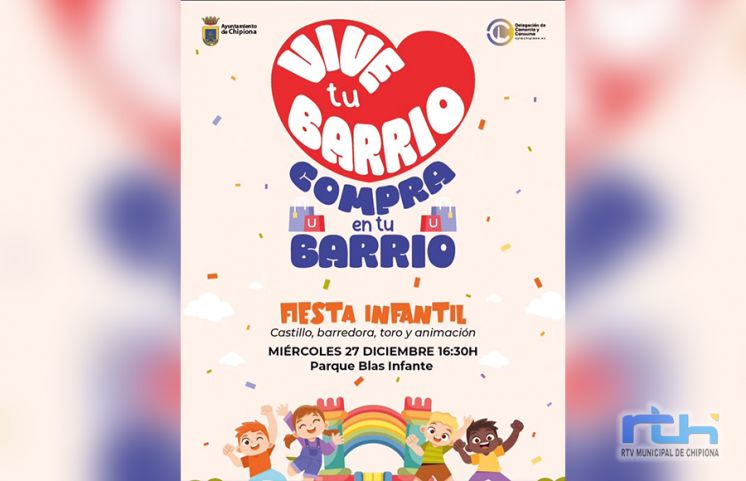 La Delegación de Comercio y Consumo convoca esta tarde a una fiesta infantil en el Parque Blas Infante