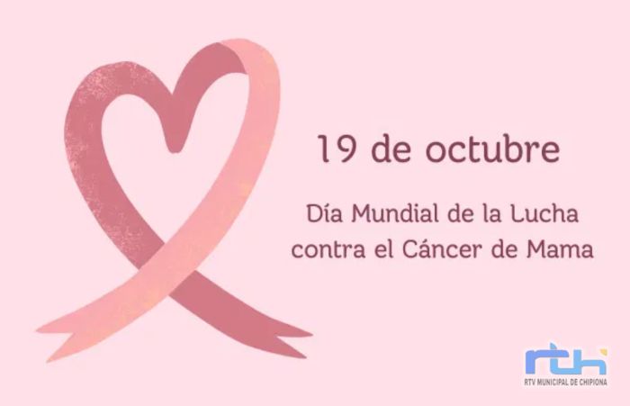 Un crespón rosa en el centro de salud Tolosa Latour y una mesa informativa por el Día Contra el Cáncer de Mama mañana en Chipiona