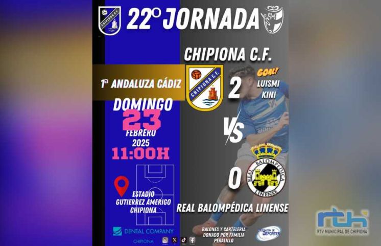 El Chipiona distancia al Linense B ganándole en casa 2-0