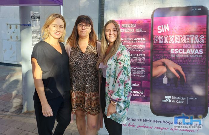 La campaña de Diputación contra la explotación sexual ‘la esclavitud del siglo XXI’ ha pasado esta mañana por Chipiona