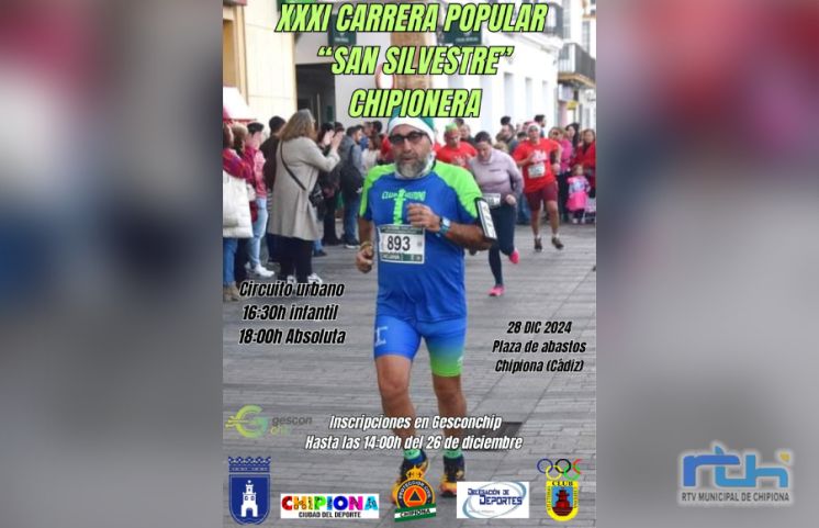 Abiertas las inscripciones para la Carrera Popular San Silvestre de Chipiona que cumple 31 ediciones