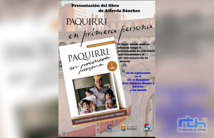 Miguel Gallardo presenta hoy en Barbate su libro sobre Paquirri al cumplirse 40 años de fallecimiento del diestro