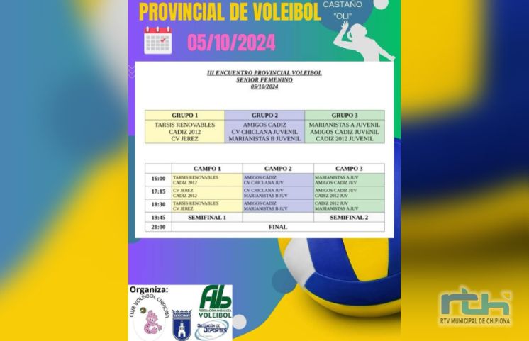 El Pabellón Municipal Manuel Castaño Oli acoge mañana sábado un encuentro provincial de Voleibol femenino preparatorio de temporada