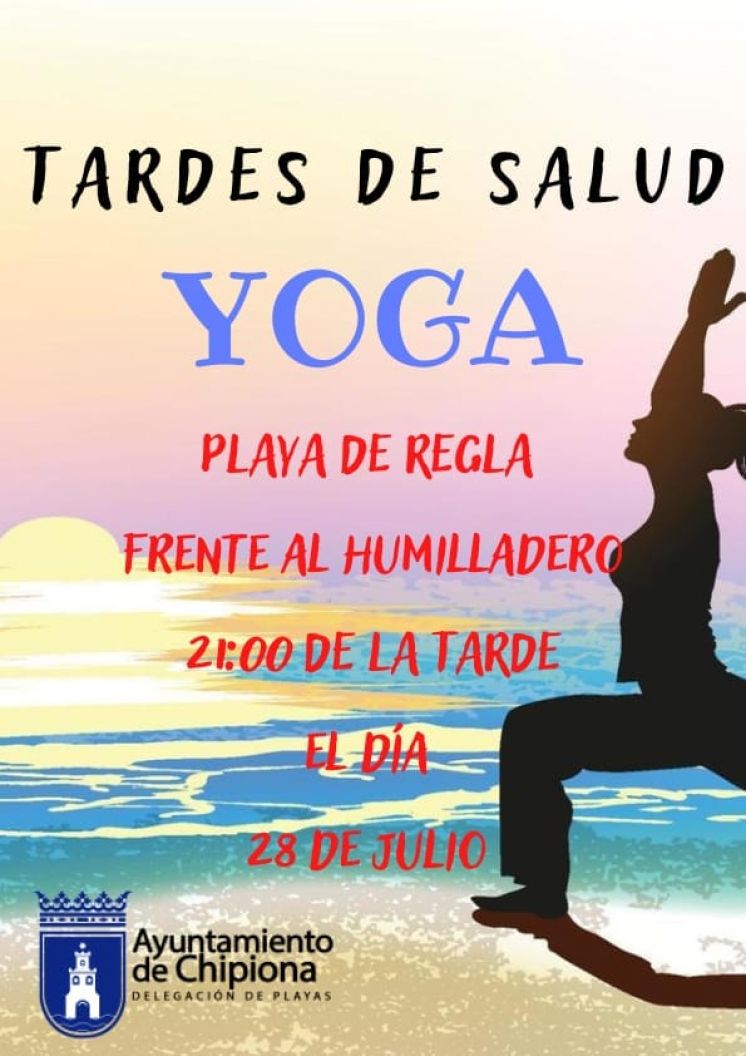 La Delegación de Playas propone practicar yoga mañana en el programa veraniego ‘Tardes de Salud’ de Chipiona